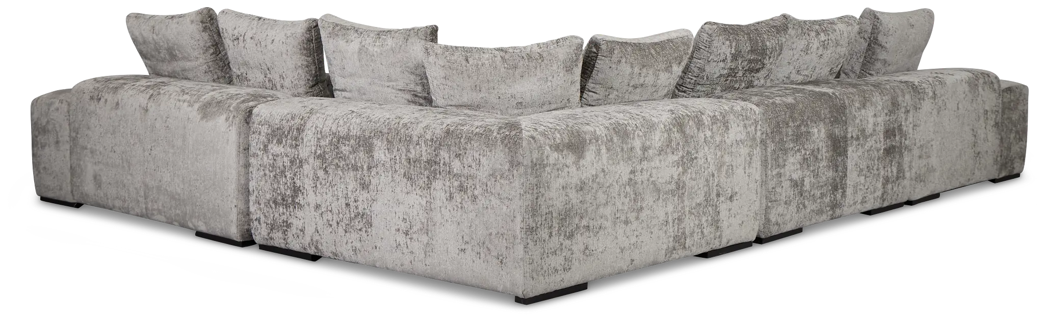 Skylar Gray Fabric Medium Left Chaise Sectional Skylar Gray Fabric Medium Left Chaise Sectional