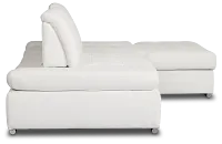 Eden White Micro Right Chaise Sleeper Sectional