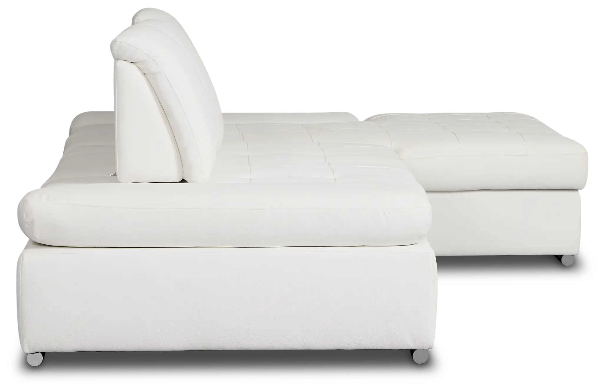 Eden White Micro Right Chaise Sleeper Sectional Eden White Micro Right Chaise Sleeper Sectional