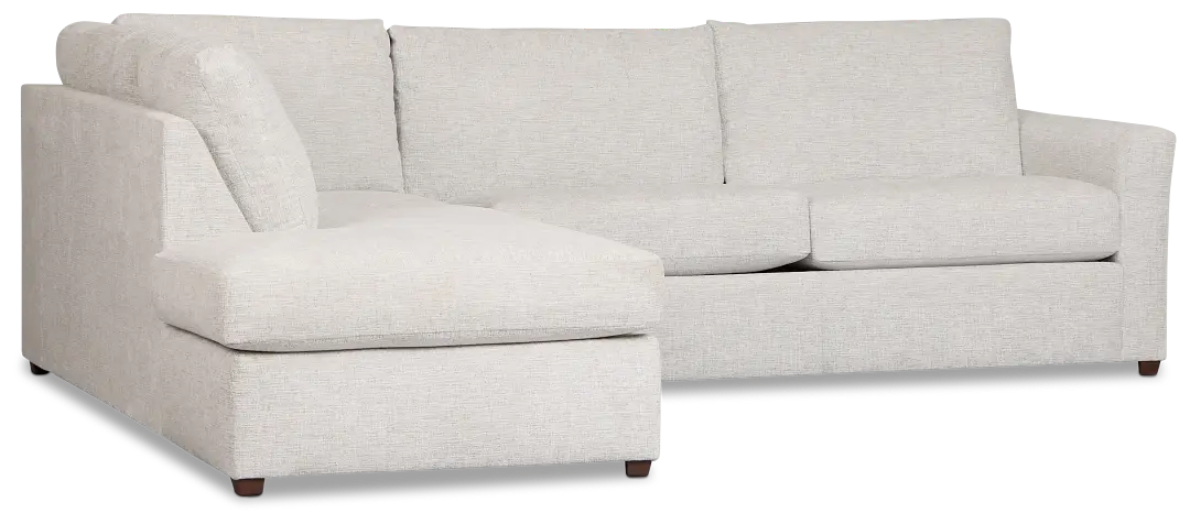 Miller Light Gray Fabric Left Bumper Sectional Miller Light Gray Fabric Left Bumper Sectional