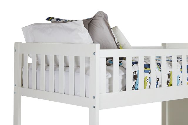 Bailey White Trundle Bunk Bed