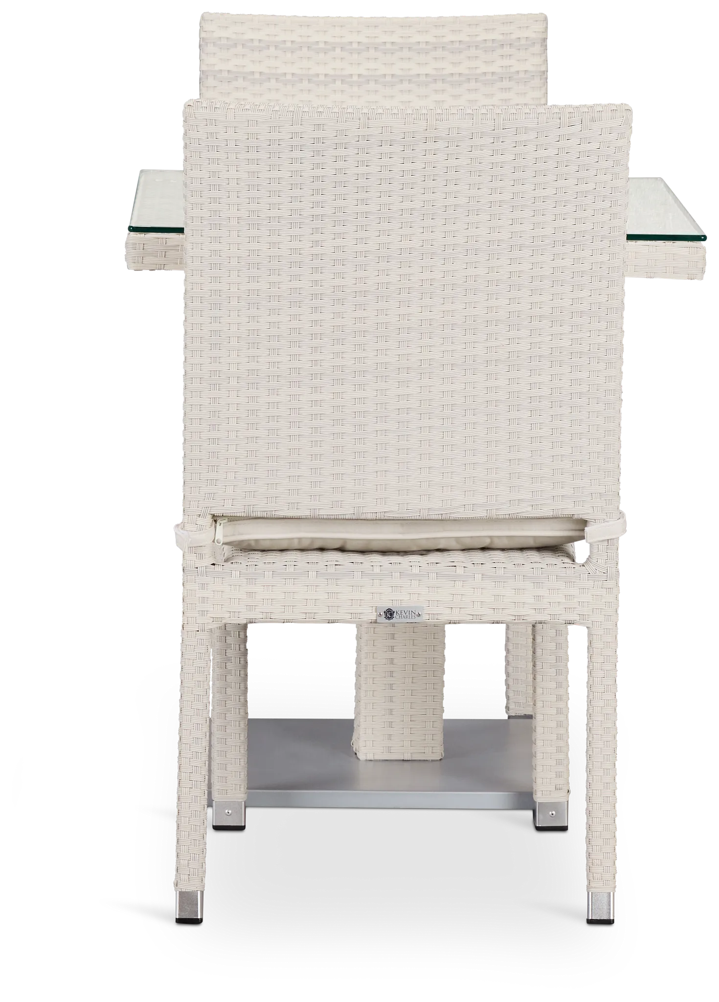 Bahia White 27" Square Table & 2 Chairs