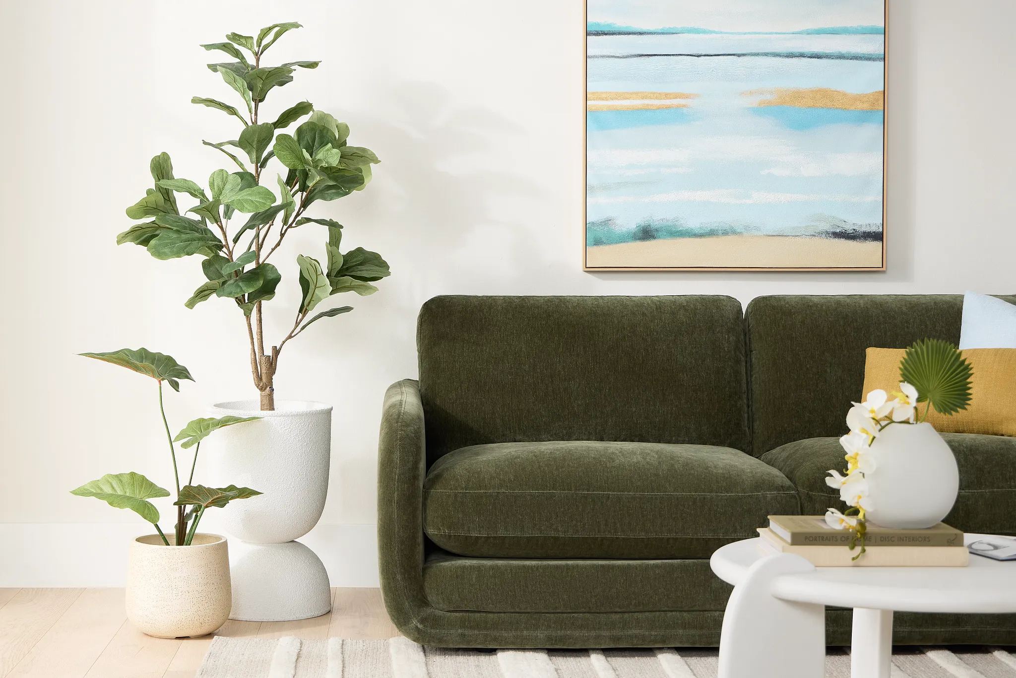 Jules Green Velvet Sofa