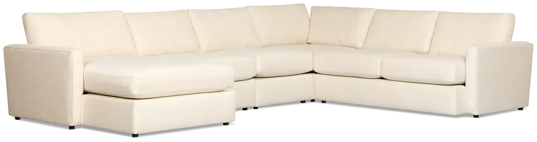 Maxwell Light Beige Fabric Large Left Chaise Sectional Maxwell Light Beige Fabric Large Left Chaise Sectional
