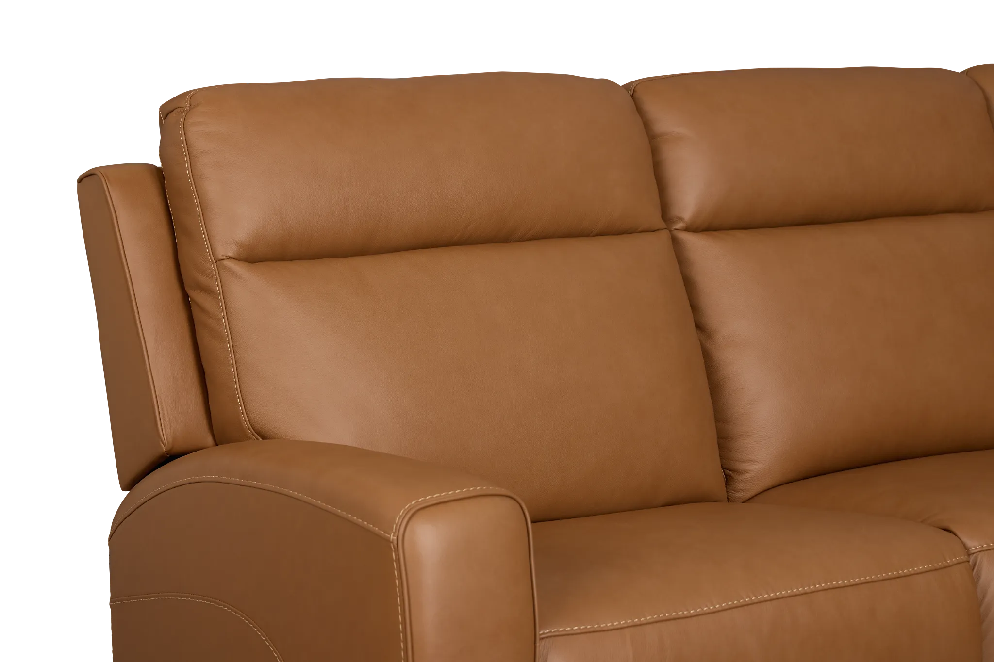 Flexsteel Belmont Medium Brown Lthr/vinyl Medium Dual Power 2-arm Reclining Sectional