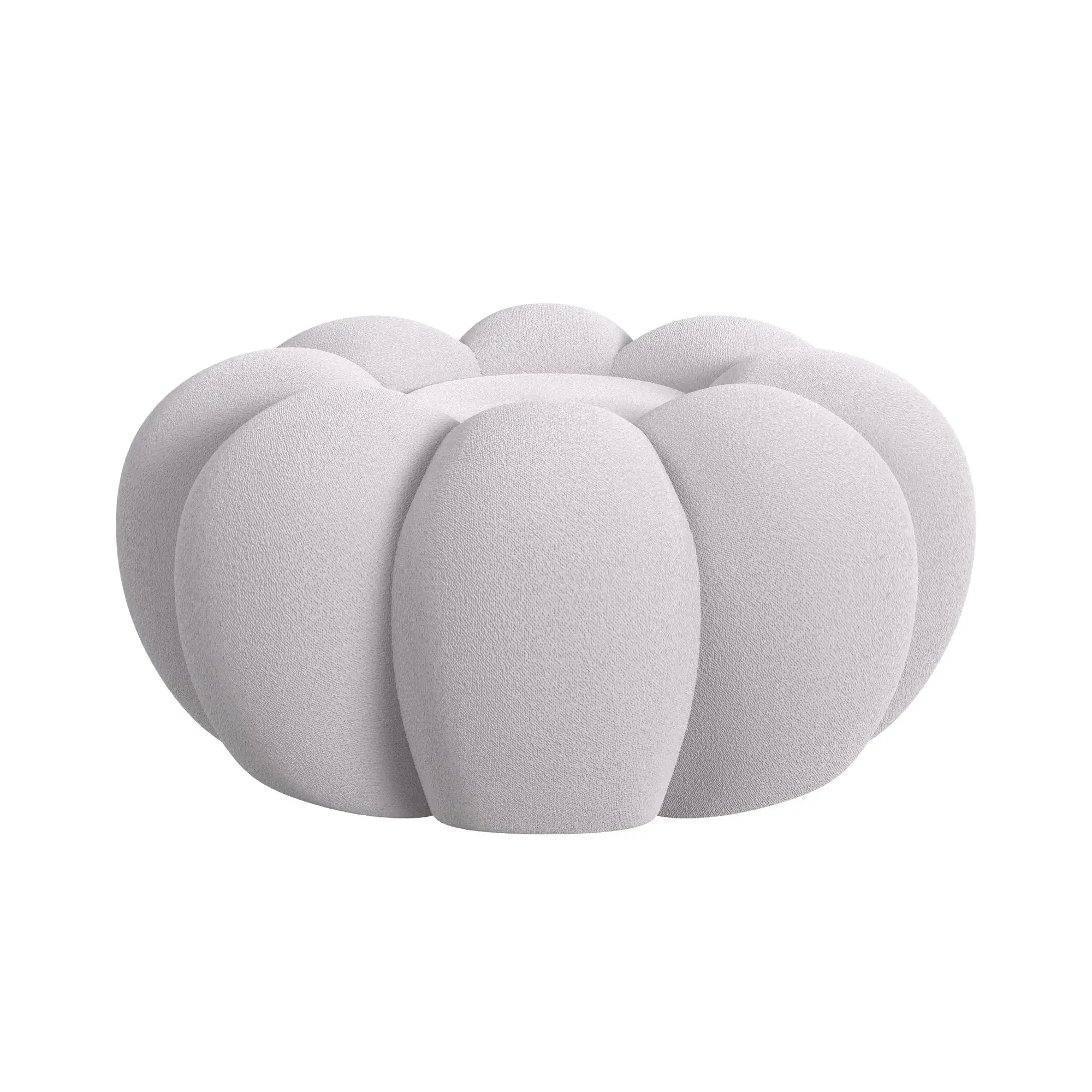 Kenzo Light Gray Fabric Chair & Ottoman Kenzo Light Gray Fabric Chair & Ottoman
