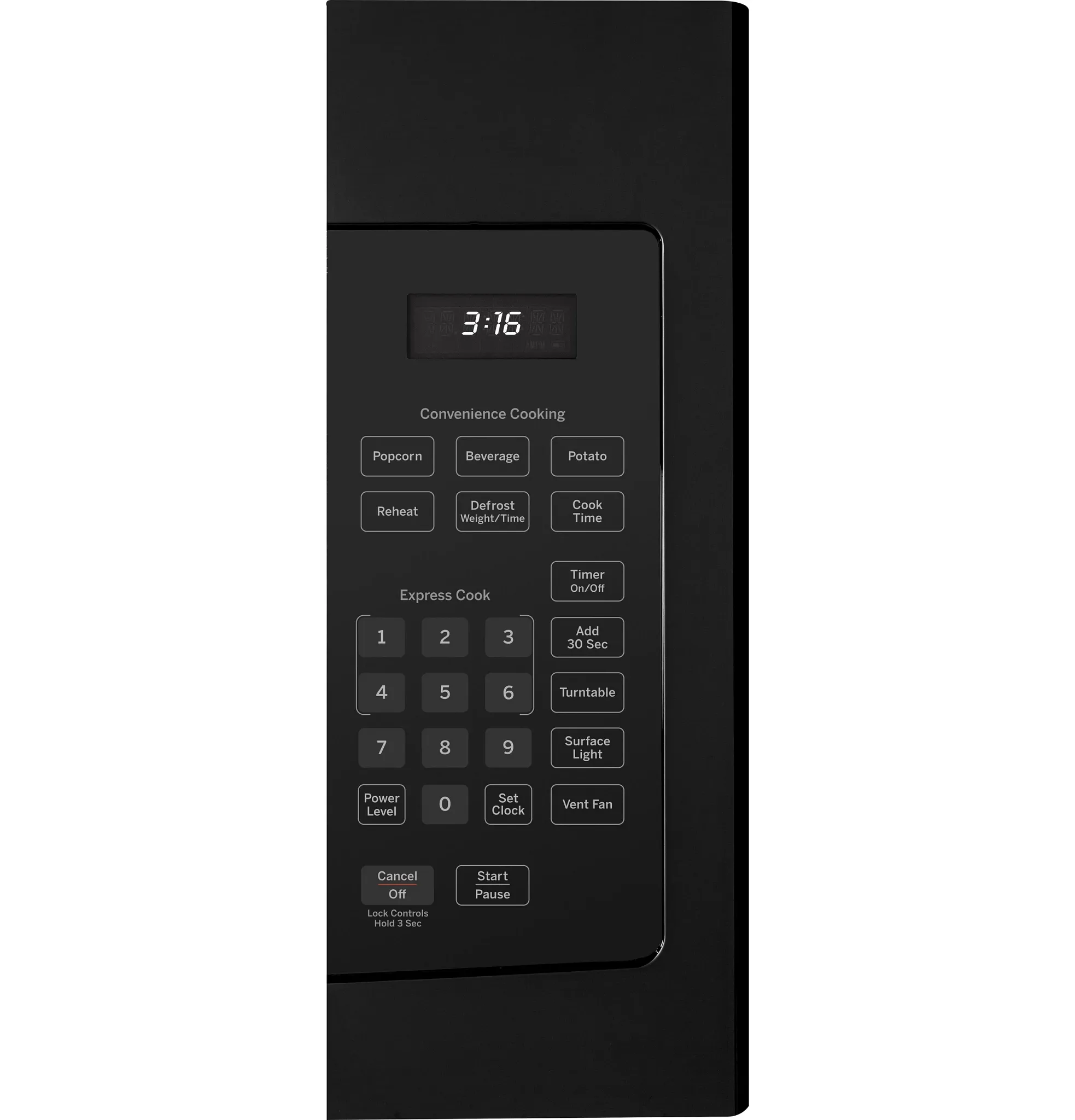 Ge 3160 Series Black Over-the-range Microwave