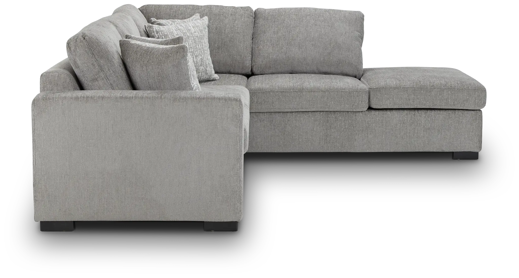 Blakely Gray Fabric Small Right Bumper Sectional Blakely Gray Fabric Small Right Bumper Sectional