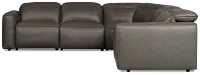Ryland Dark Gray Lthr/vinyl Medium Dual Power 2-arm Reclining Sectional
