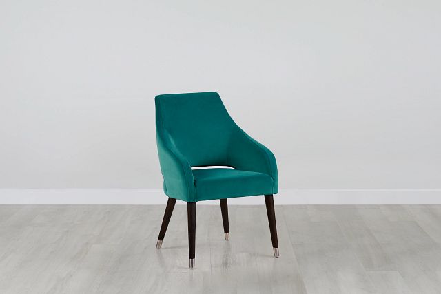 Naveen Teal Velvet Upholstered Arm Chair (0)