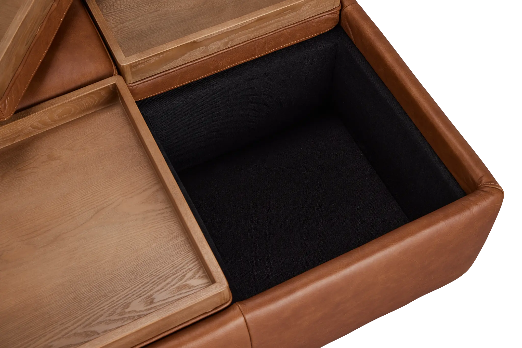 Yvonne Brown Leather Storage Accent Ottoman Yvonne Brown Leather Storage Accent Ottoman