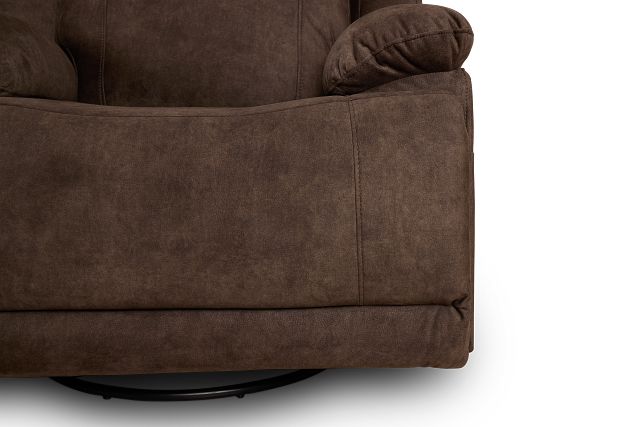 Benson Brown Micro Power Swivel Glider Recliner