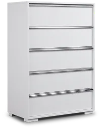 Doral White 5-drawer Chest