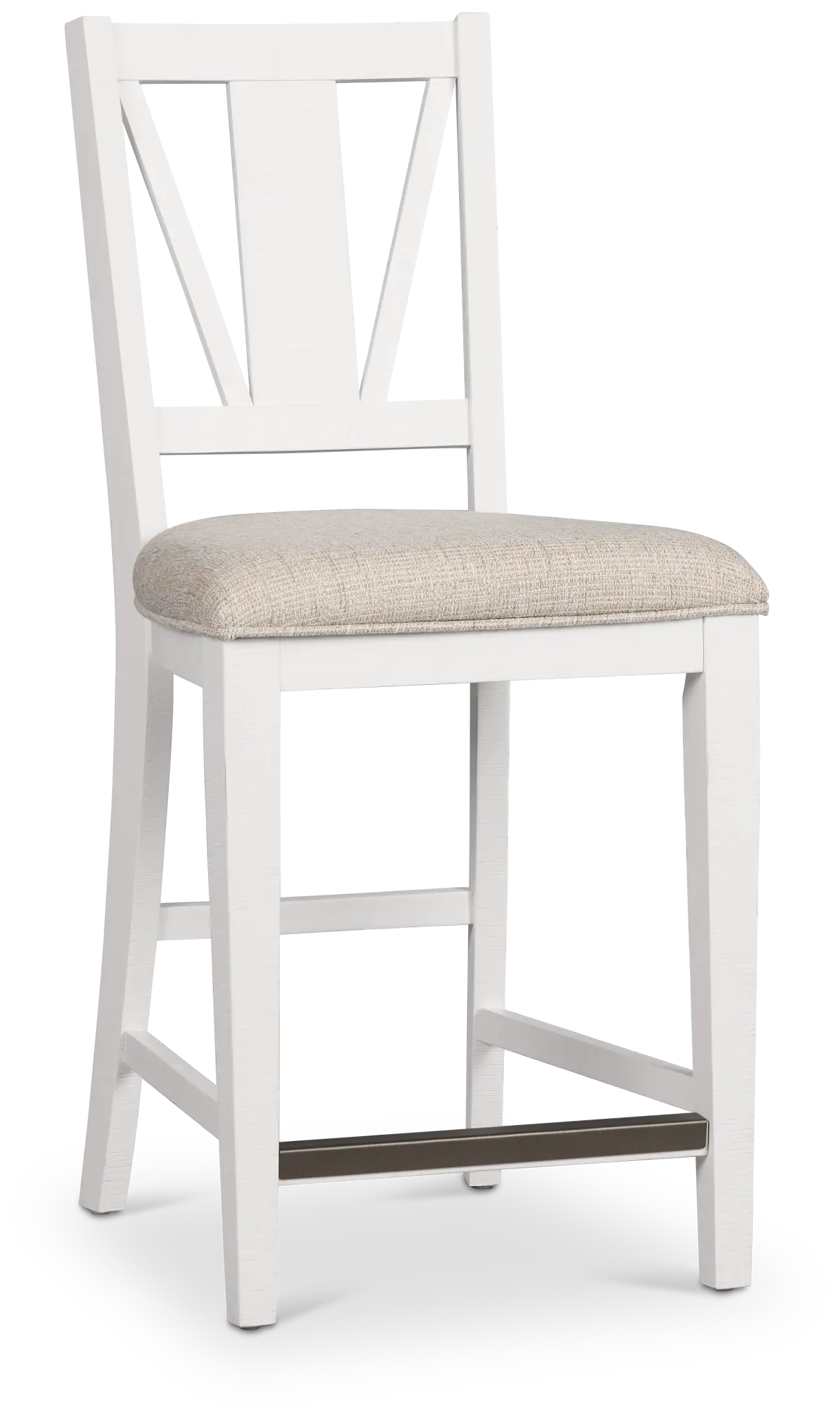 Heron Cove White 24" Upholstered Barstool Heron Cove White 24" Upholstered Barstool