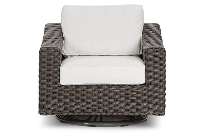 Canyon Gray White Swivel Chair