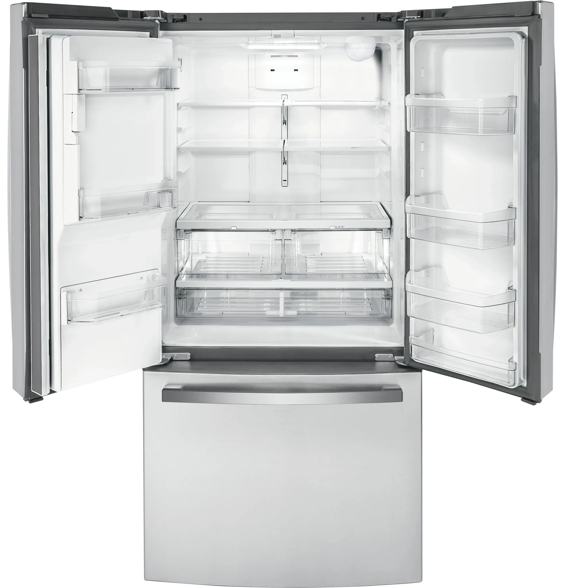 Ge 18 Series Stainless Steel Bottom Freezer Refrigerator
