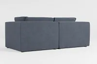 Destin Victory Dark Blue Fabric 2-piece Modular Sofa