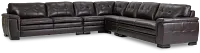 Braden Dark Brown Leather Large Two-arm Sectional