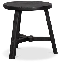 Ronan Black Round End Table