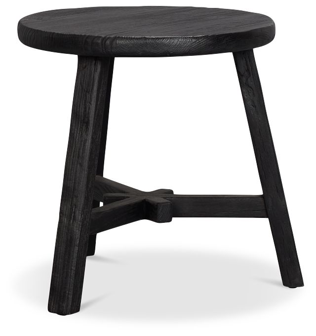 Ronan Black Round End Table