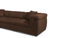 Aria Dark Brown Micro Immersive 5-piece Modular Sectional W/2 Speakers