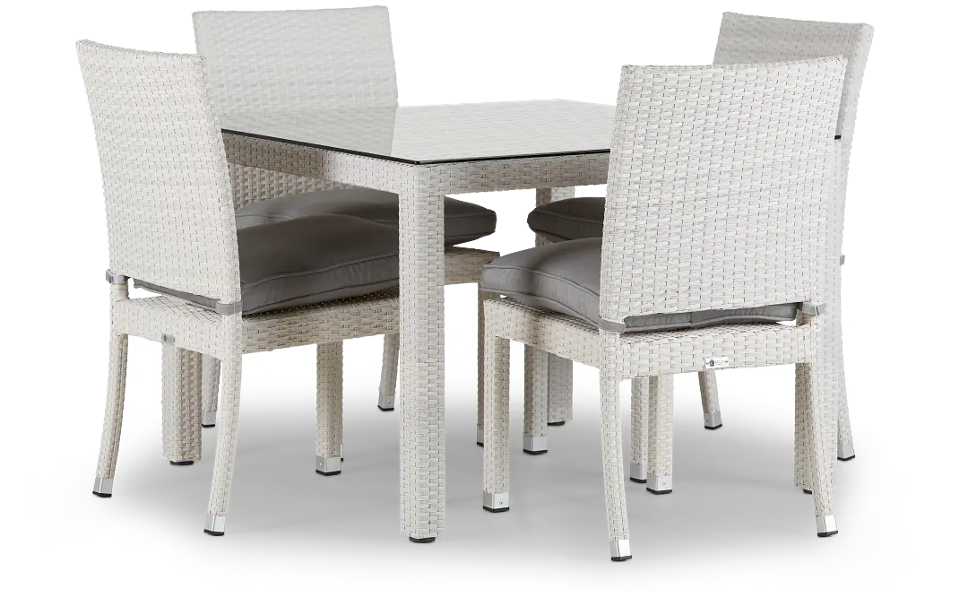 Bahia Gray 40" Square Table & 4 Chairs Bahia Gray 40" Square Table & 4 Chairs