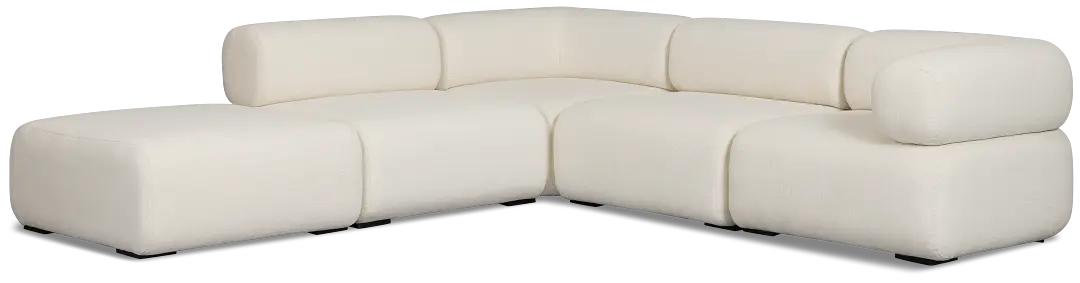 Celeste Light Beige Fabric 5-piece Left Facing Bumper Sectional Celeste Light Beige Fabric 5-piece Left Facing Bumper Sectional