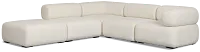 Celeste Light Beige Fabric 5-piece Left Facing Bumper Sectional