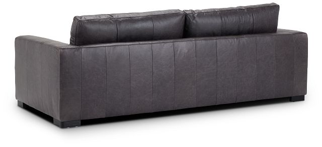 Bohan 89" Black Leather Sofa