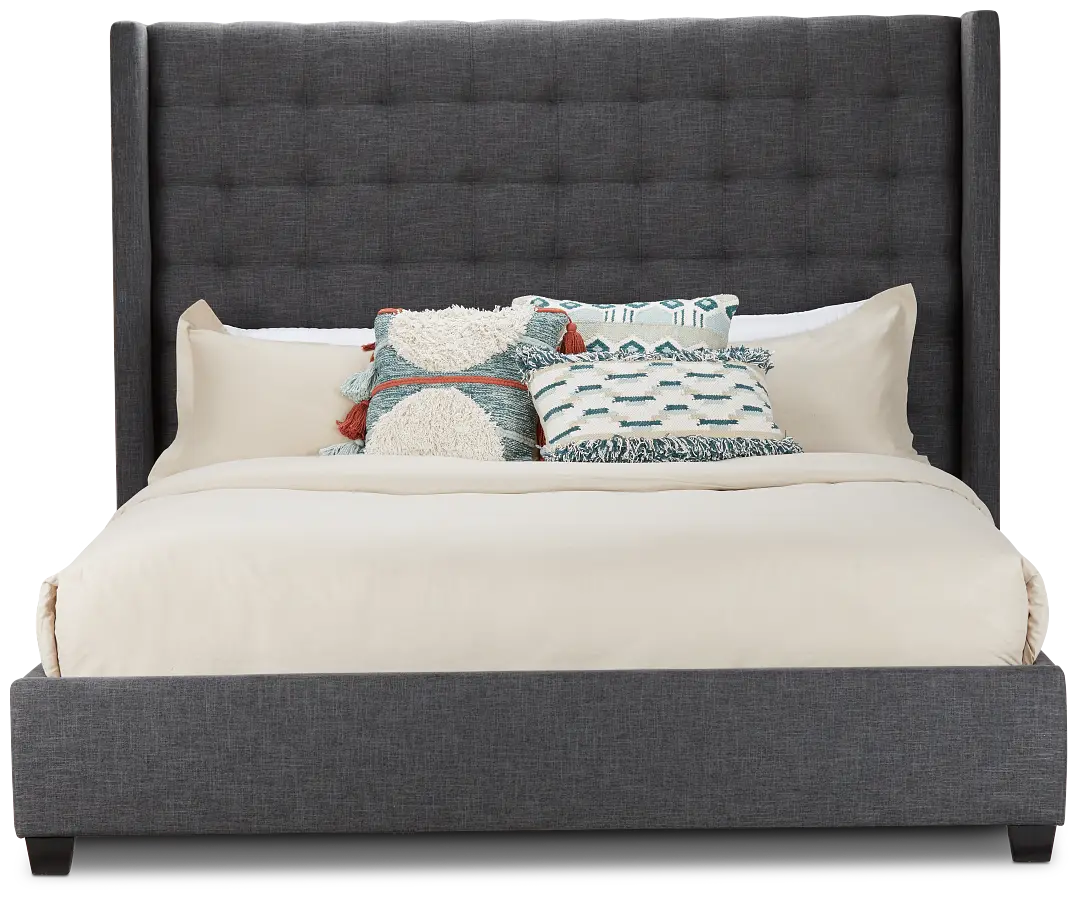 Chatham Dark Gray High Platform Bed Chatham Dark Gray High Platform Bed