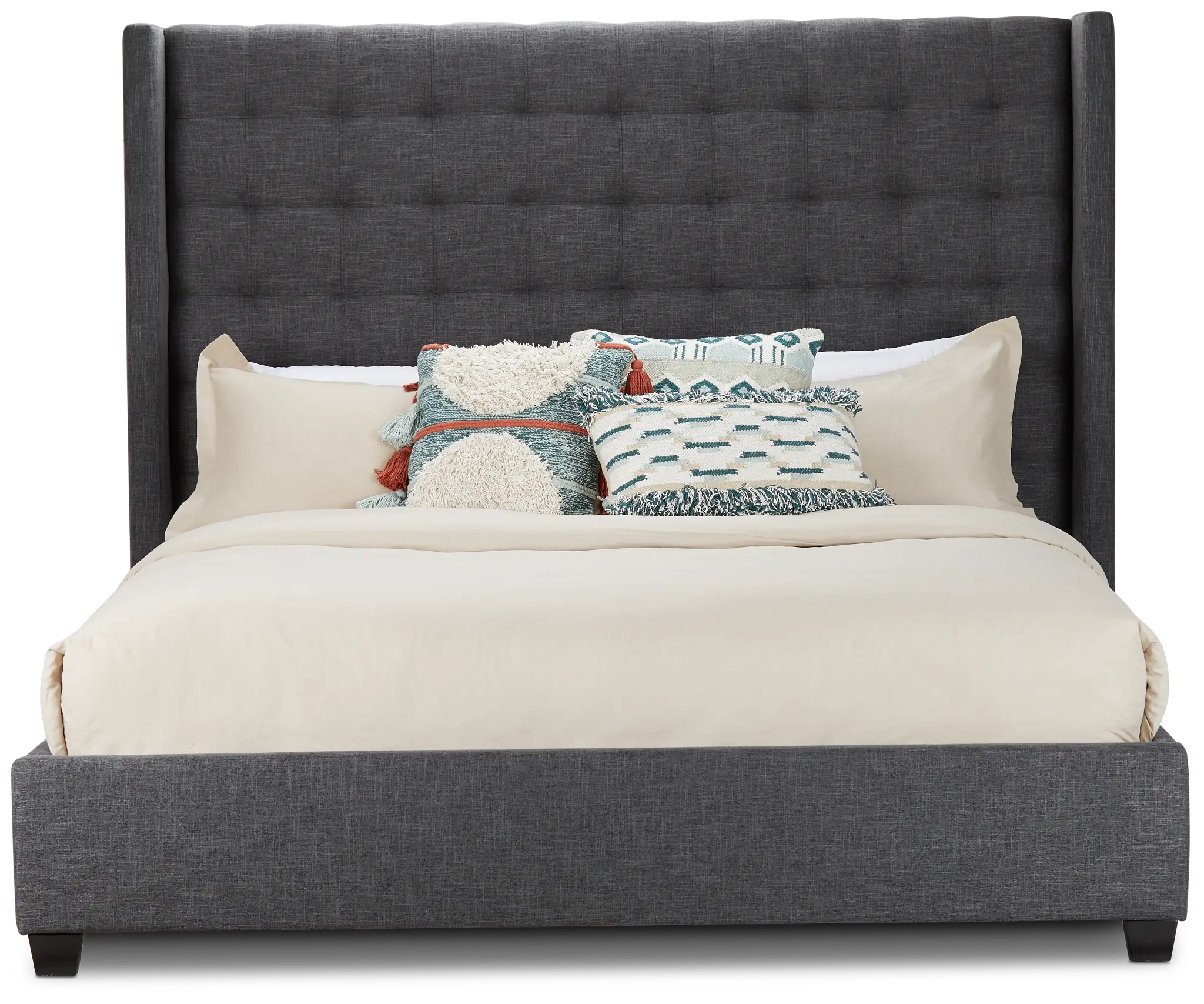 Chatham Dark Gray High Platform Bed Chatham Dark Gray High Platform Bed