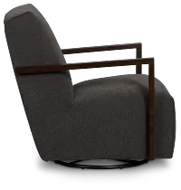 Lucas Dark Gray Fabric Swivel Rocker Glider