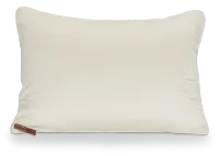 Lara Ivory Velvet Lumbar Accent Pillow