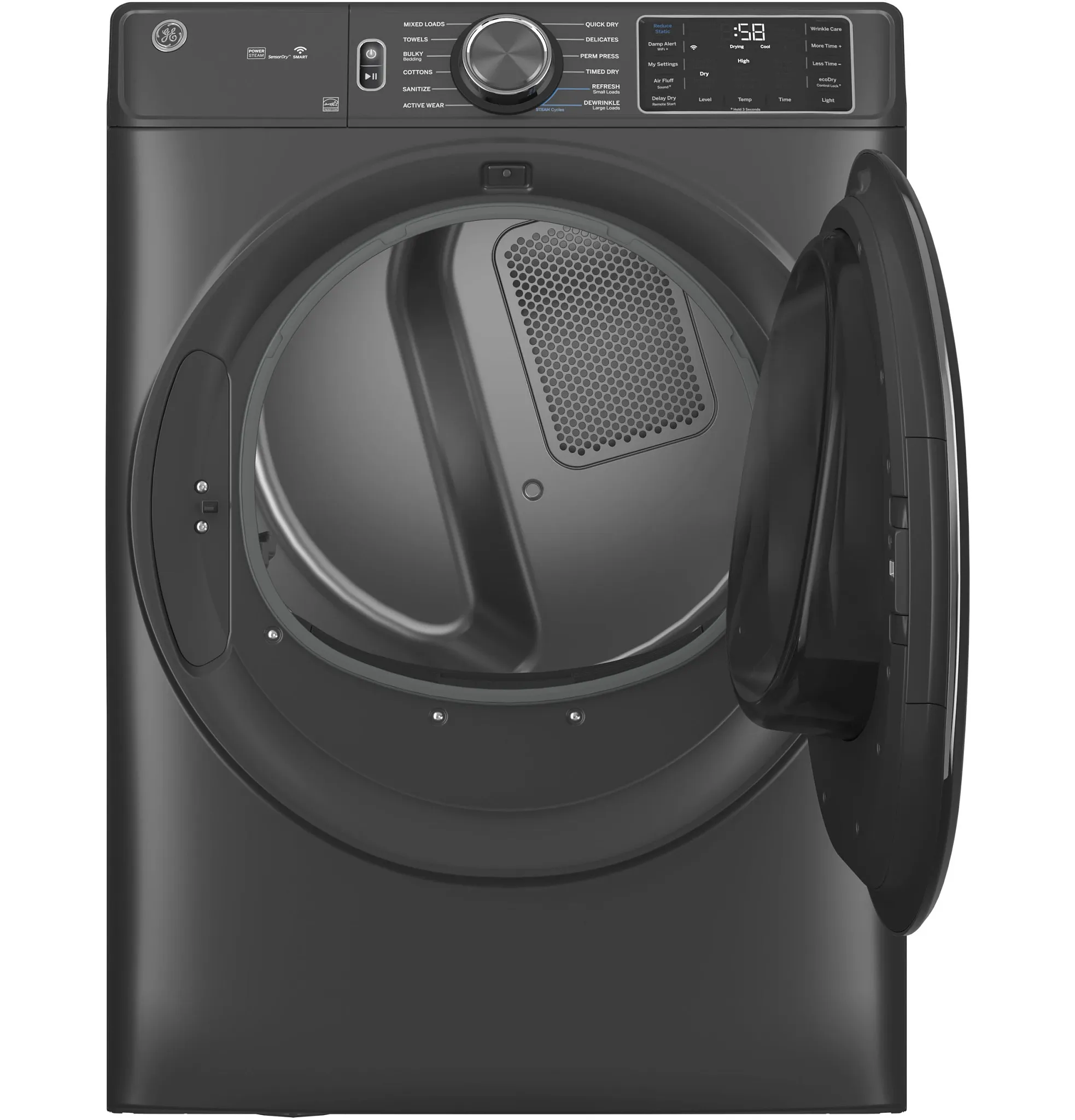 Ge 65 Series Dark Gray Front Load Gas Dryer