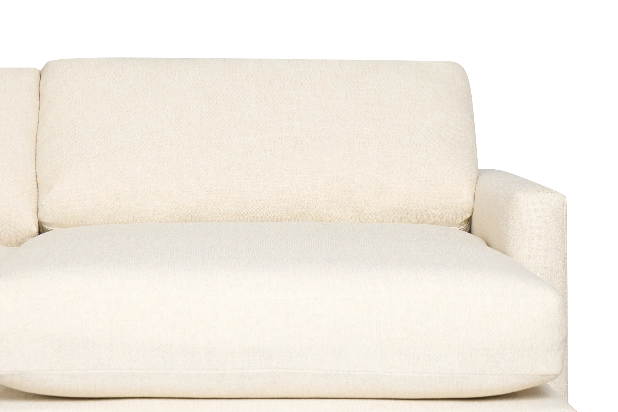 Maxwell Light Beige Fabric Large Right Chaise Sectional