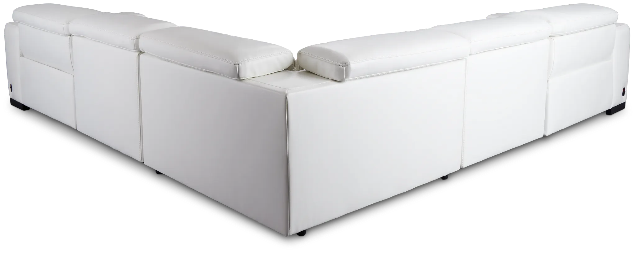 Lombardy White Micro Small Two-arm Power Reclining Sectional