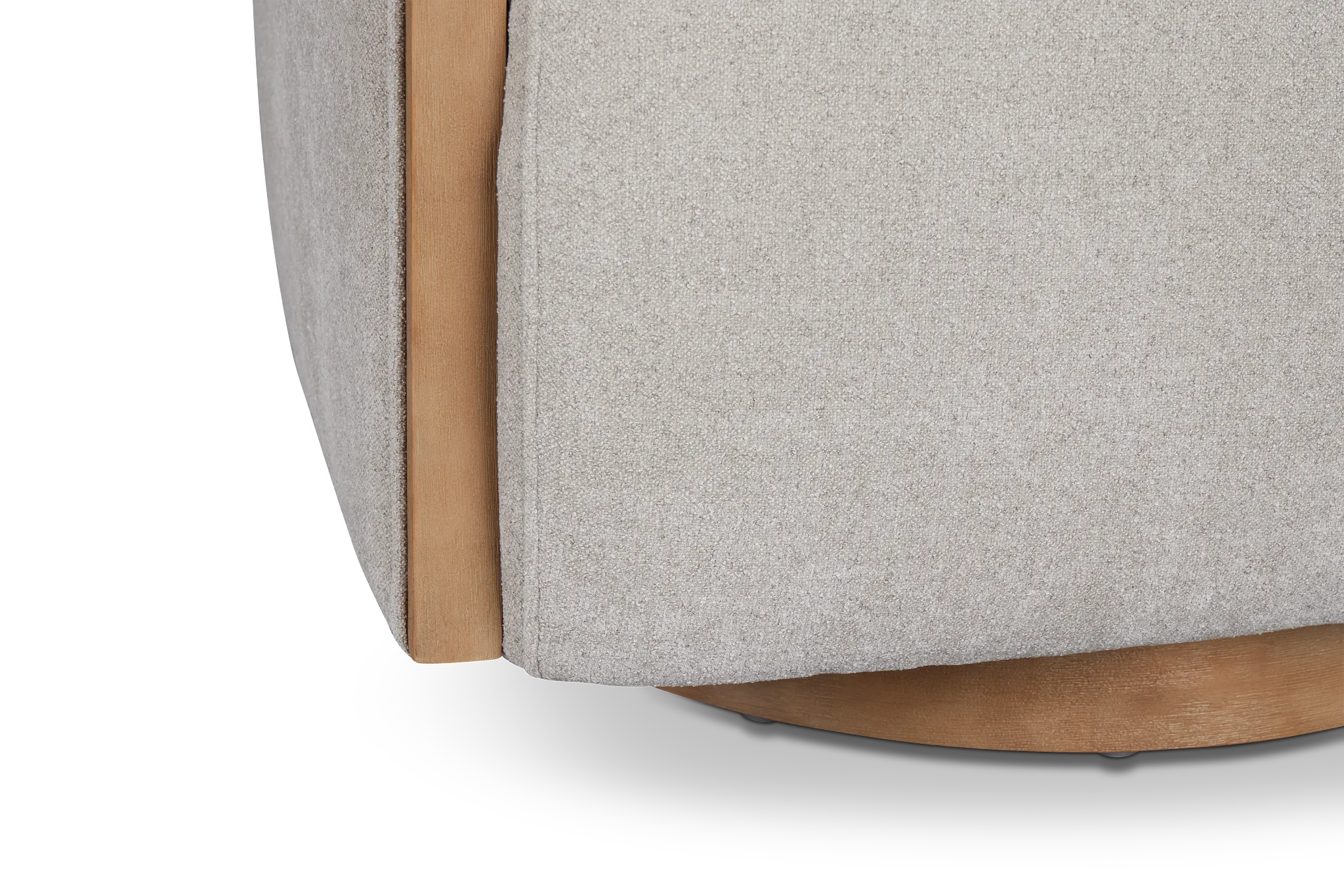 Campbell Light Gray Fabric Swivel Accent Chair