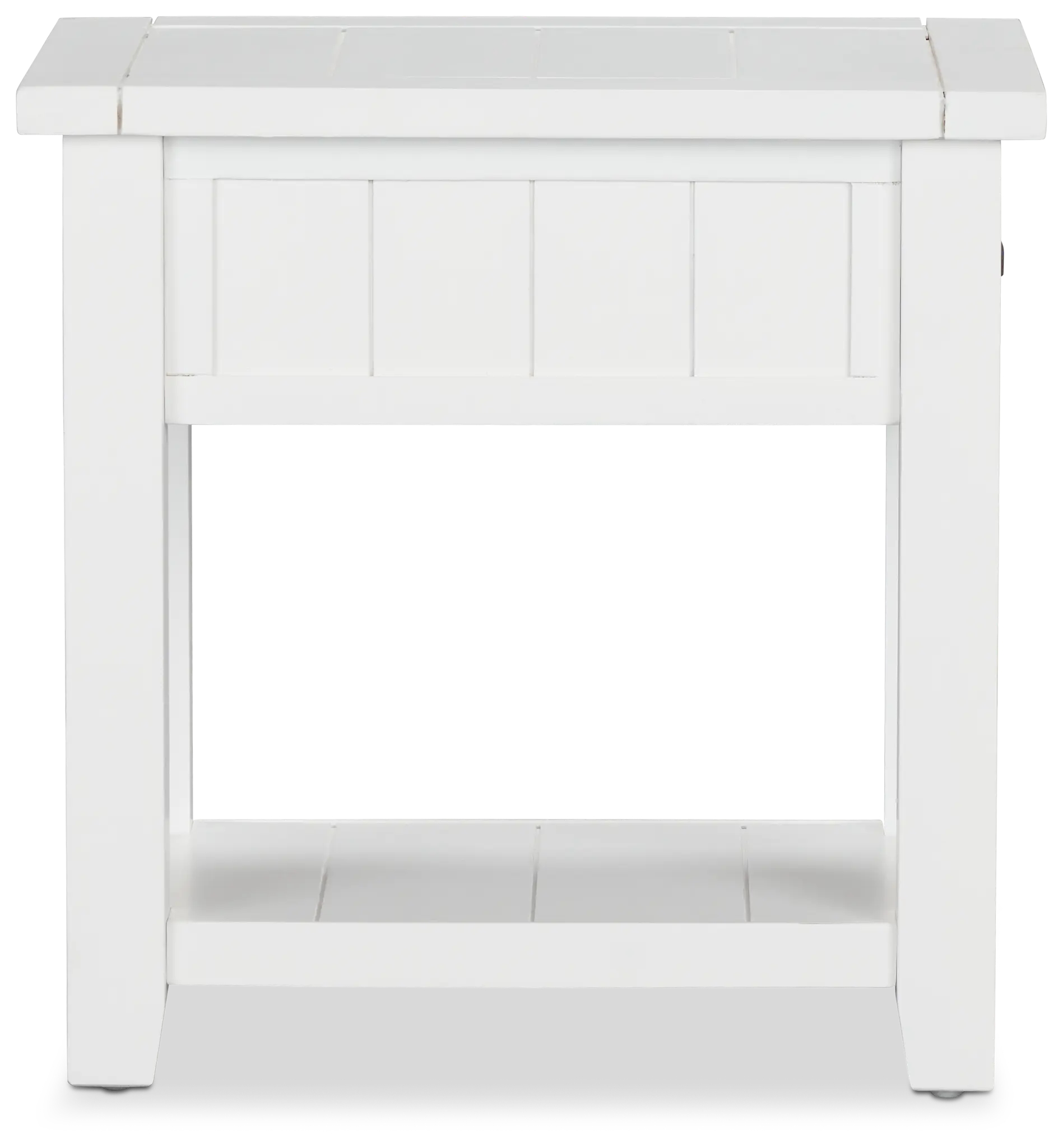 Bismark White Chairside Table Bismark White Chairside Table