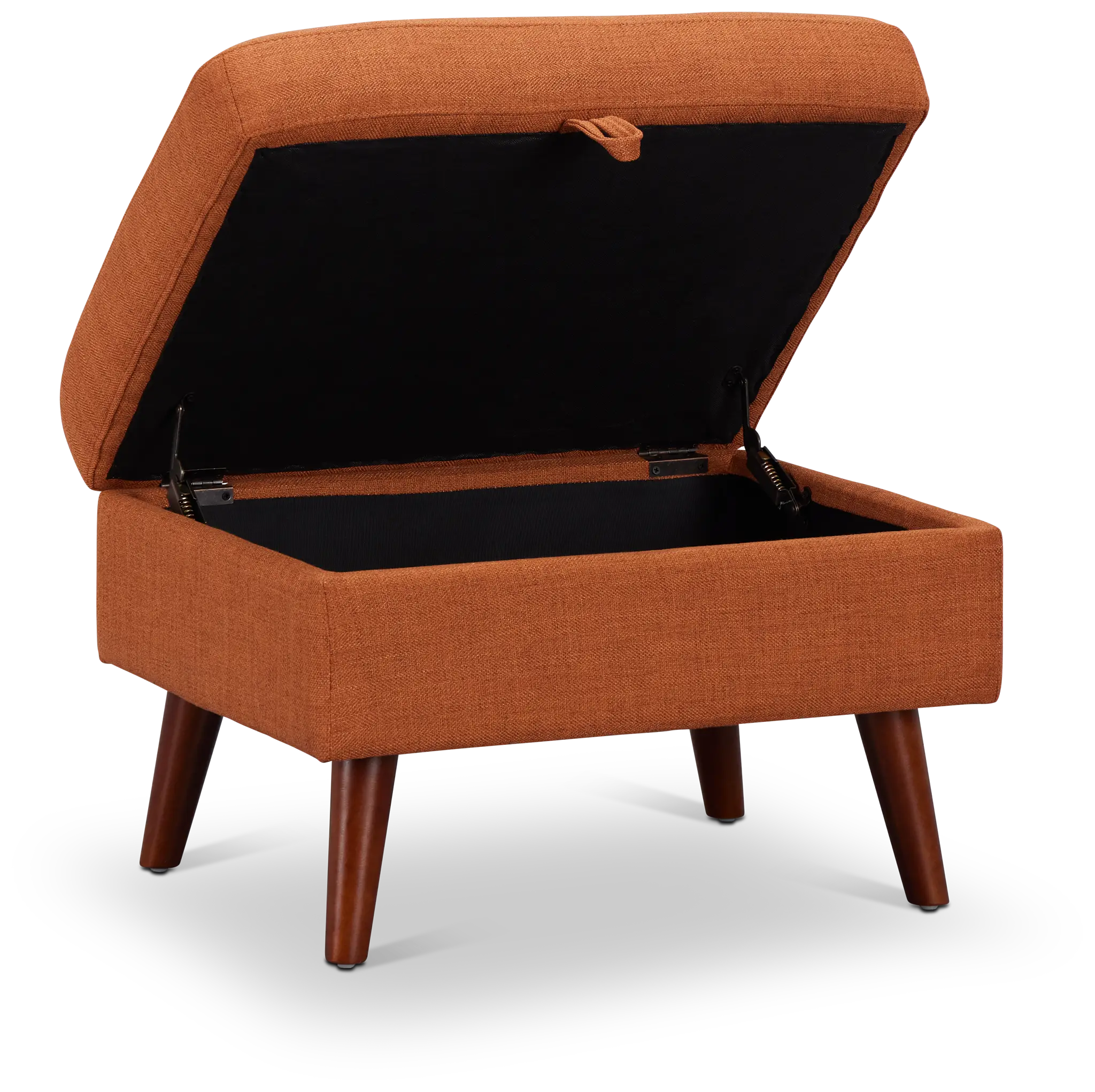 Raya Orange Fabric Storage Ottoman Raya Orange Fabric Storage Ottoman