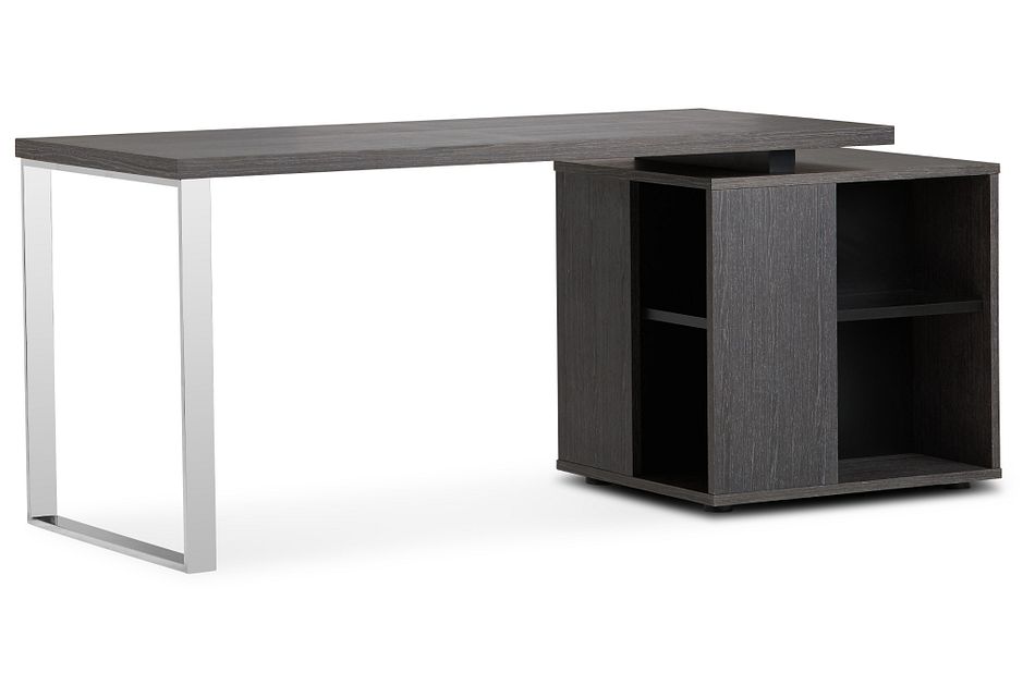 Vancouver Dark Gray Storage Desk