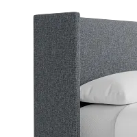 Captiva Elevation Gray 48" Upholstered Shelter Bed