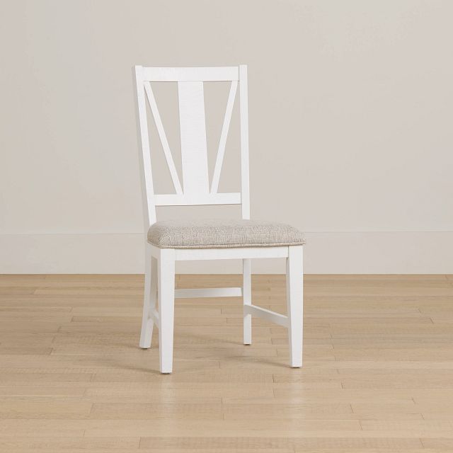 Heron Cove White Wood Side Chair