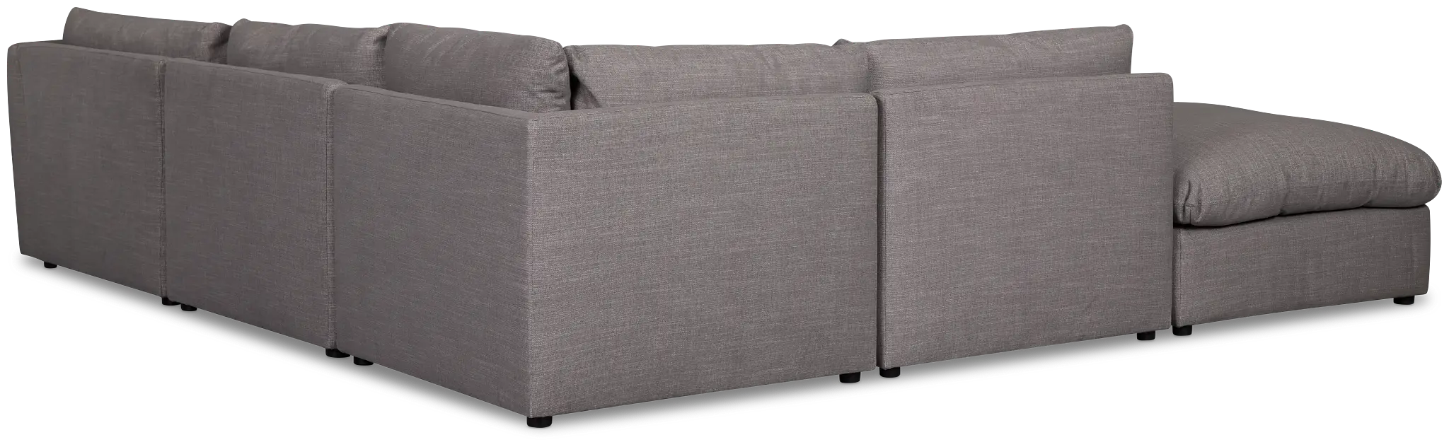 Serena Gray Fabric 5-piece Left Facing Bumper Sectional Serena Gray Fabric 5-piece Left Facing Bumper Sectional