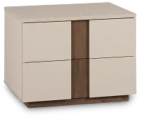 Brasilia Light Beige 2-drawer Nightstand