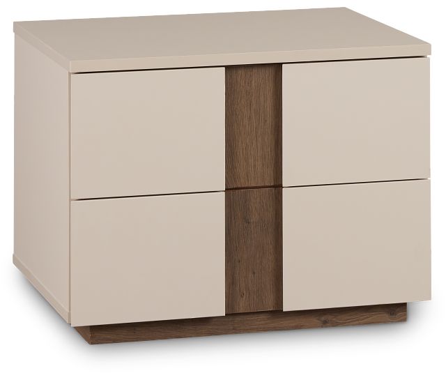 Brasilia Light Beige 2-drawer Nightstand