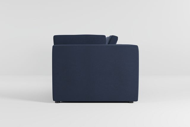 Destin Peyton Dark Blue Fabric 3-piece Modular Sofa