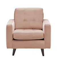 Mila Light Pink Velvet Chair