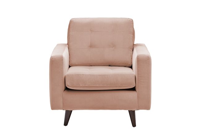 Mila Light Pink Velvet Chair