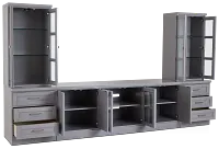 Newport Gray Large Door Entertainment Wall