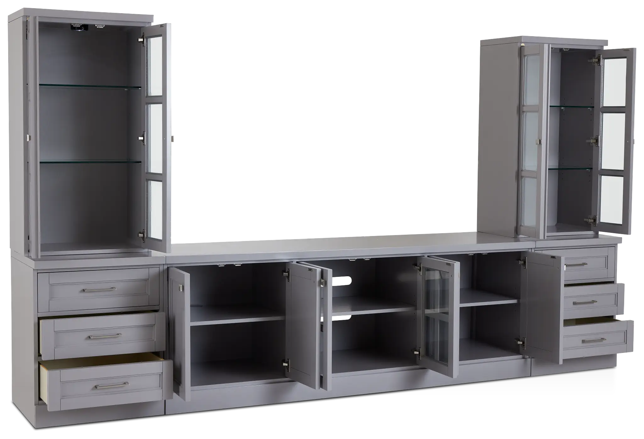 Newport Gray Large Door Entertainment Wall Newport Gray Large Door Entertainment Wall